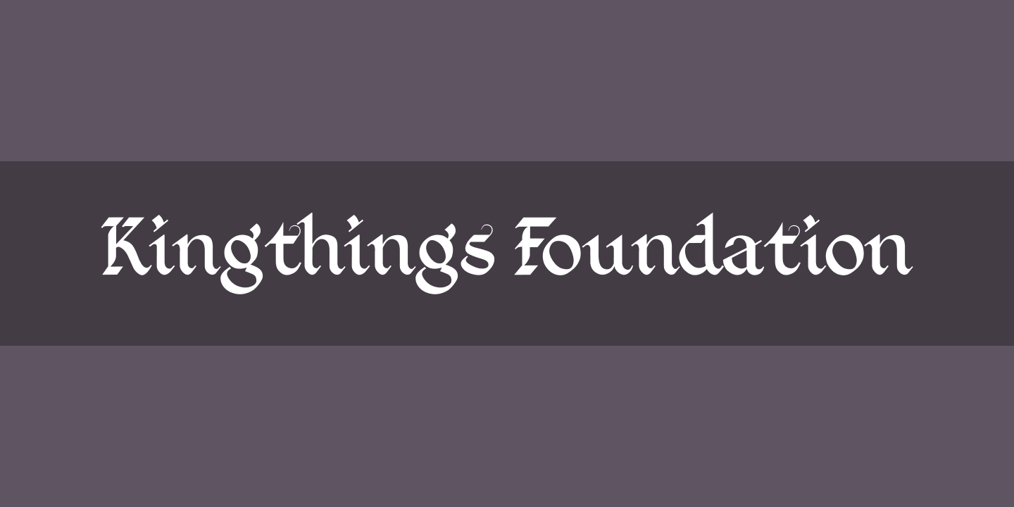 Beispiel einer Kingthings Foundation-Schriftart